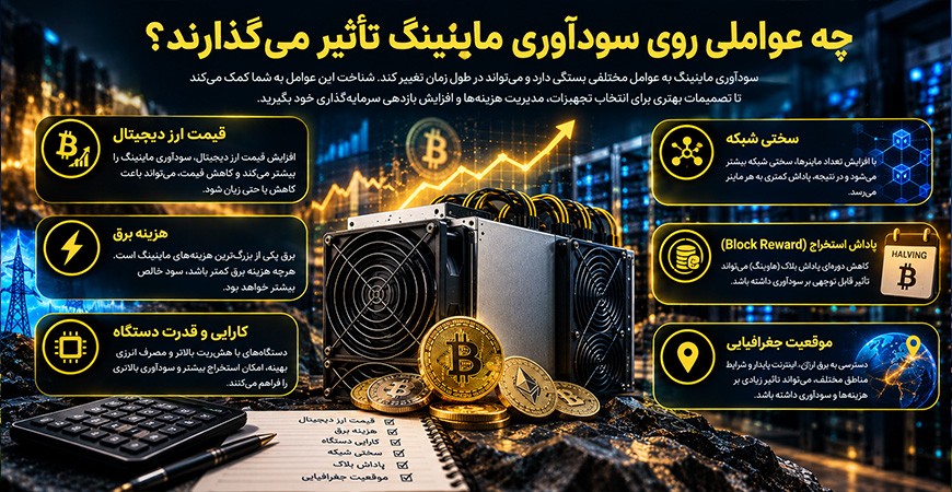 چه عواملی روی سودآوری ماینینگ تأثیر می‌گذارند؟