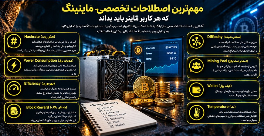 مهم‌ترین اصطلاحات تخصصی ماینینگ که هر کاربر ماینر باید بداند